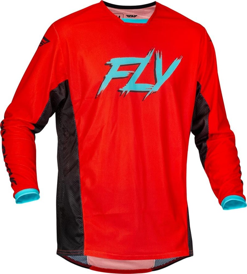 Fly Racing طقم معدات موتو للبالغين من كينيتك ميش أحمر/أسود/نعناعي - مجموعة بنطال وقميص - Image 1